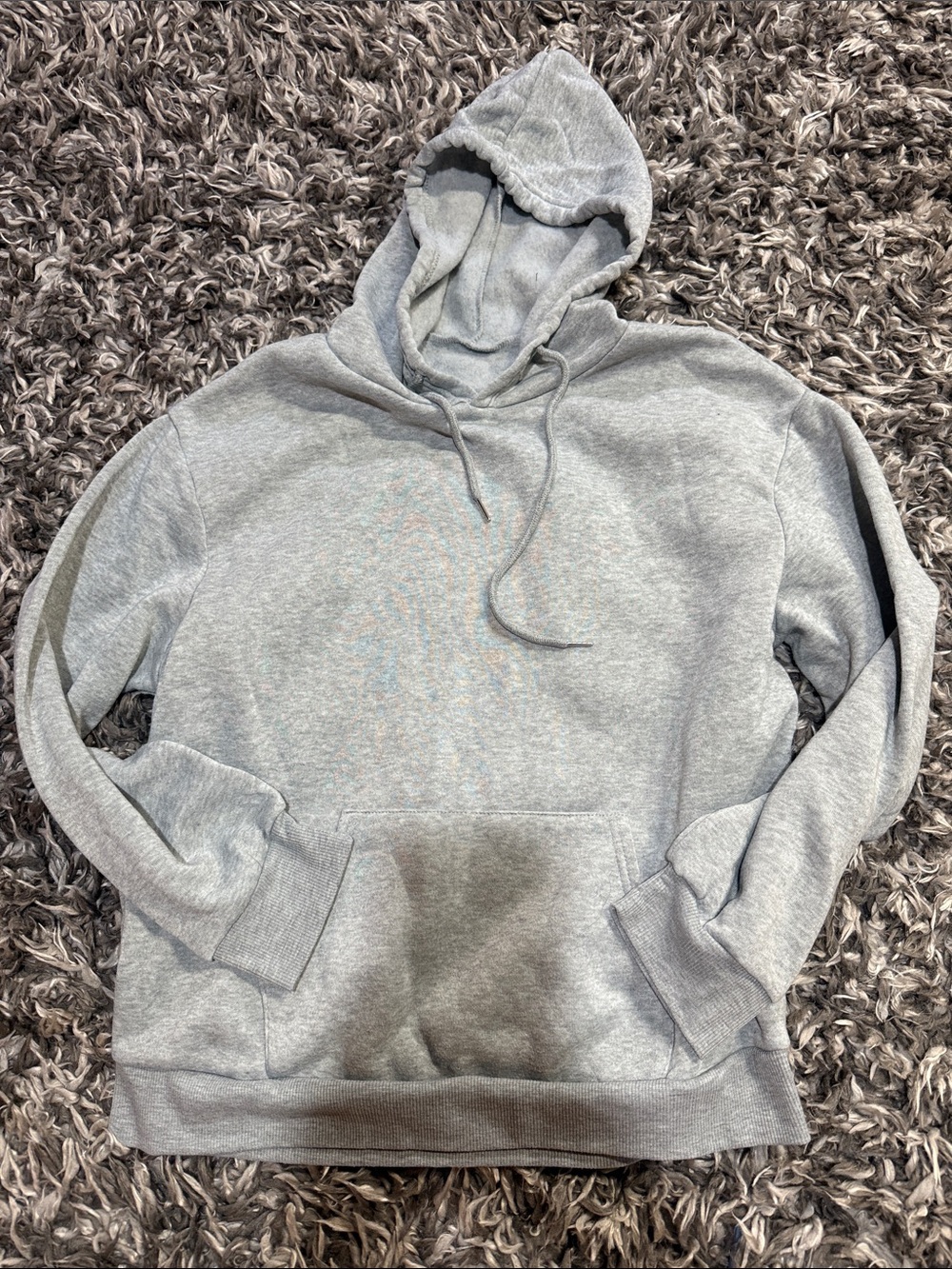 Design on back Heather Gray Pullover Hoodie